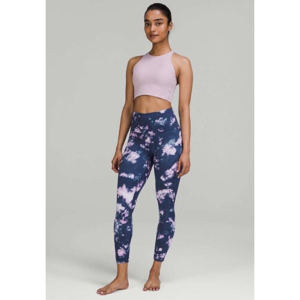 Lululemon Align High-Rise Pant 25" Circulate Tie Dye Mineral Blue Multi Size 6,